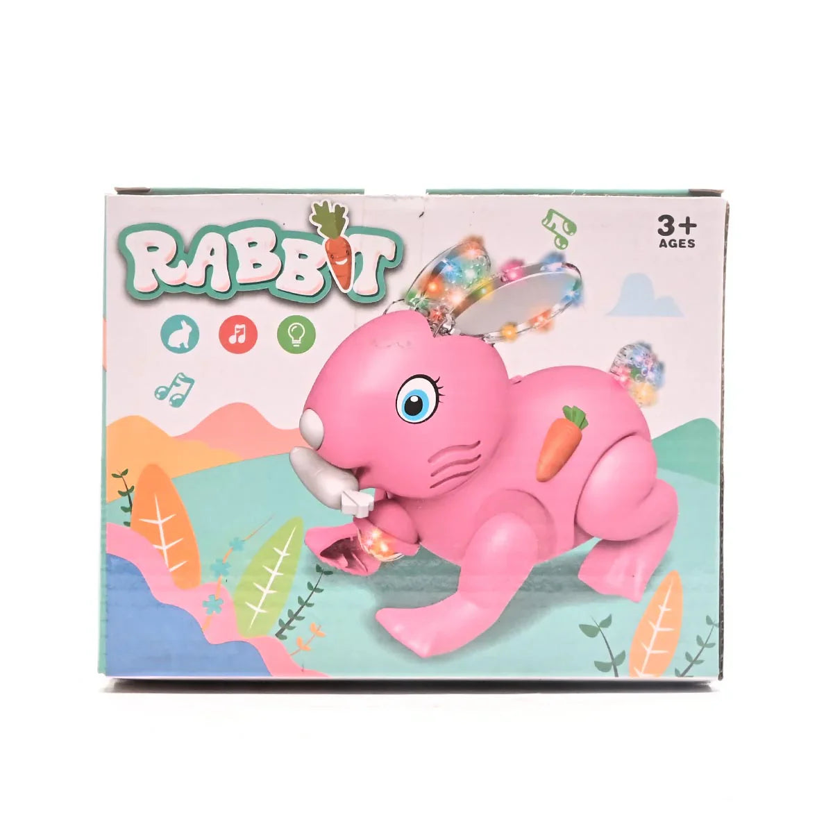 Lapin musical Fidtoy avec lumières, sons et fonction de saut