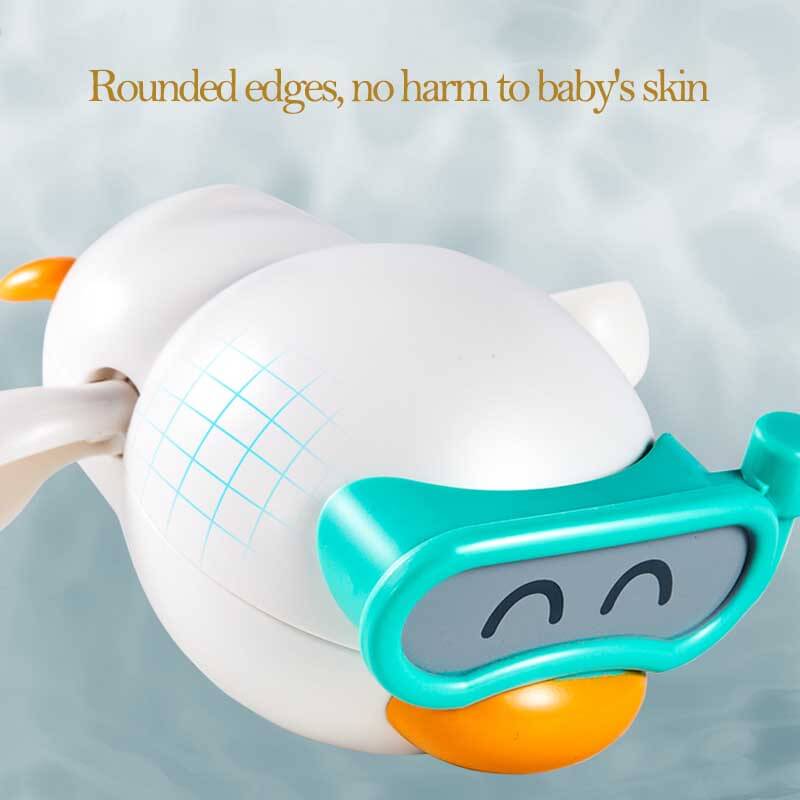 Fidtoy Juguetes de Baño de Patos de Cuerda – Paquete de 3 para la Diversión del Baño de Niños Pequeños