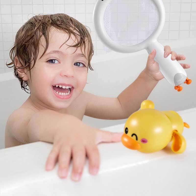 Fidtoy Juguetes de Baño de Patos de Cuerda – Paquete de 3 para la Diversión del Baño de Niños Pequeños