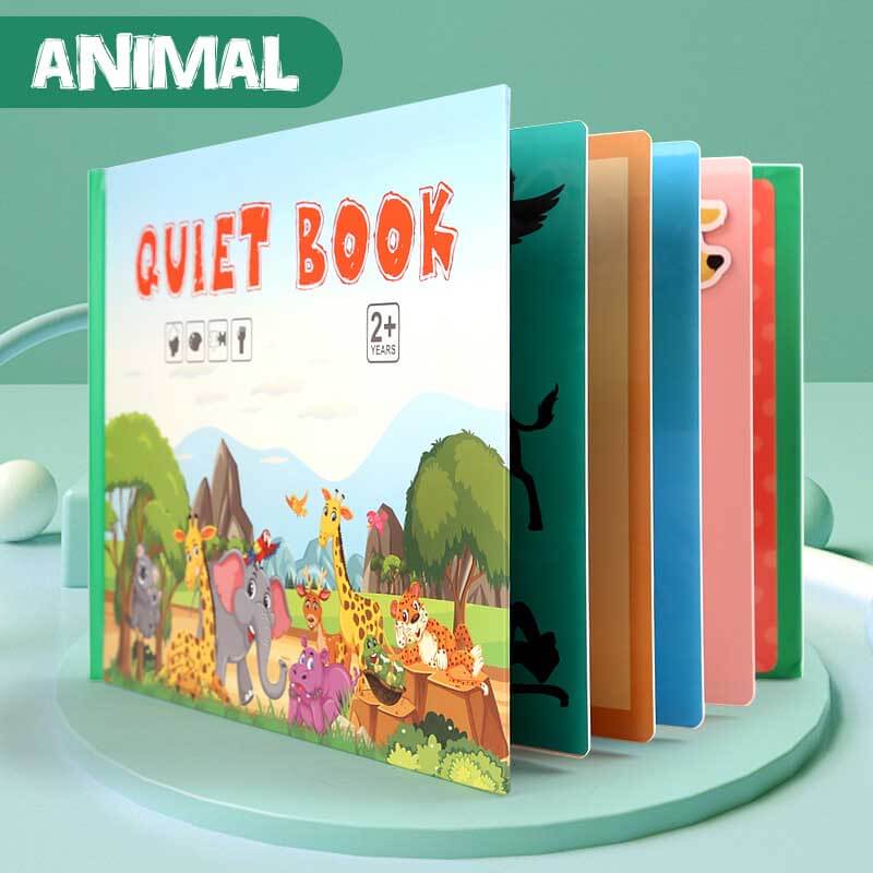 Fidtoy Montessori Quiet Book for Toddlers | Interactive Educational Activity Book for Learning Numbers, Animals, Vegetables & Traffic