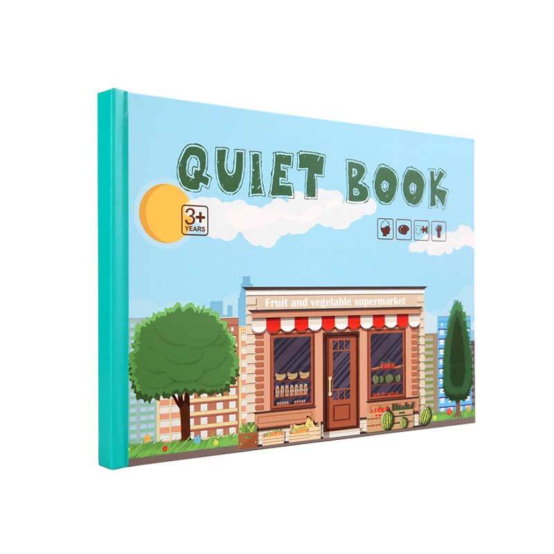 Fidtoy Montessori Quiet Book for Toddlers | Interactive Educational Activity Book for Learning Numbers, Animals, Vegetables & Traffic