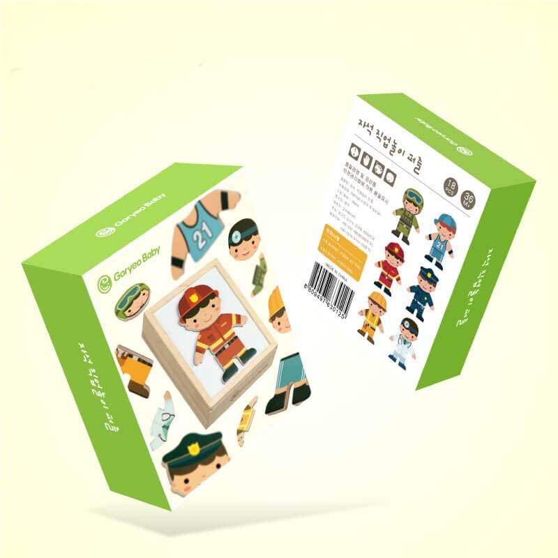 Fidtoy Magnetic Dress Up Puzzle Wooden Role Play Toy for Kids