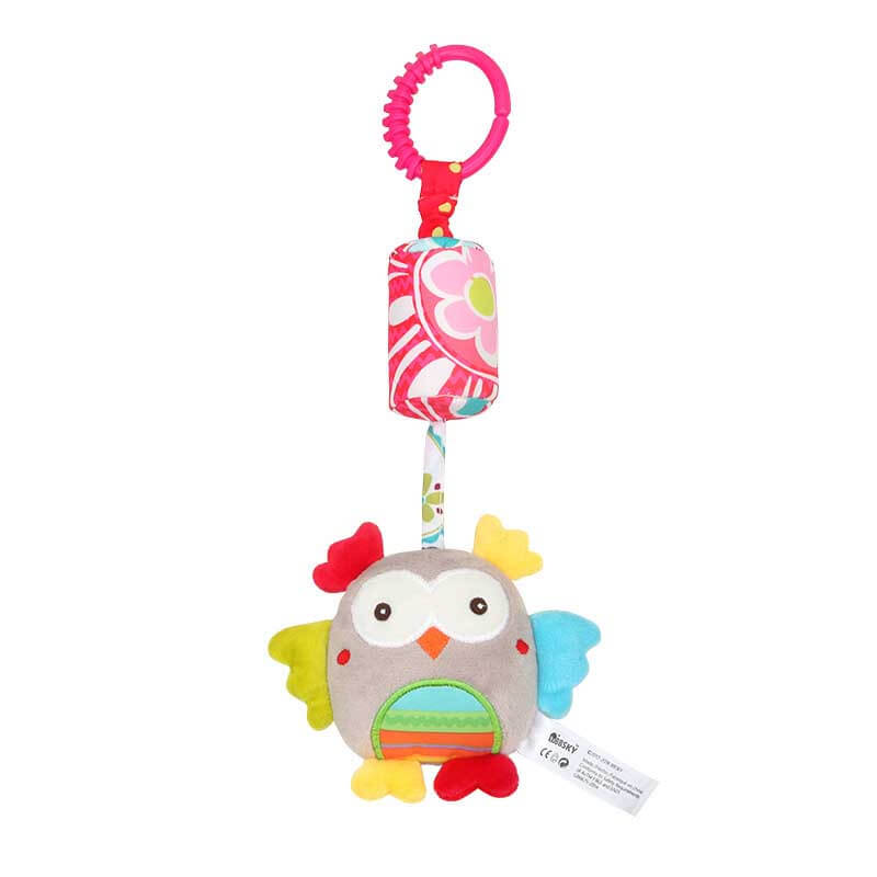 Fidtoy Plush Hanging Toy for Newborns and Toddlers | Baby Sensory Toy for Crib, Stroller, and Car Seat Play