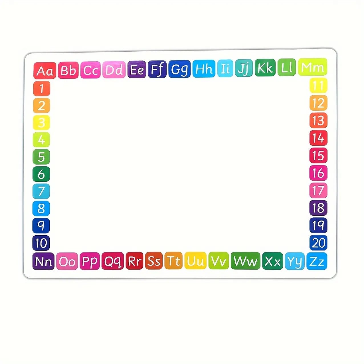Affiches éducatives de reconnaissance d'objets 12 en 1 Fidtoy avec tableau effaçable, affiches murales pour salles de classe préscolaires pour l'alphabet, les chiffres, les fruits, les animaux, les couleurs et les formes, âges 2 à 6