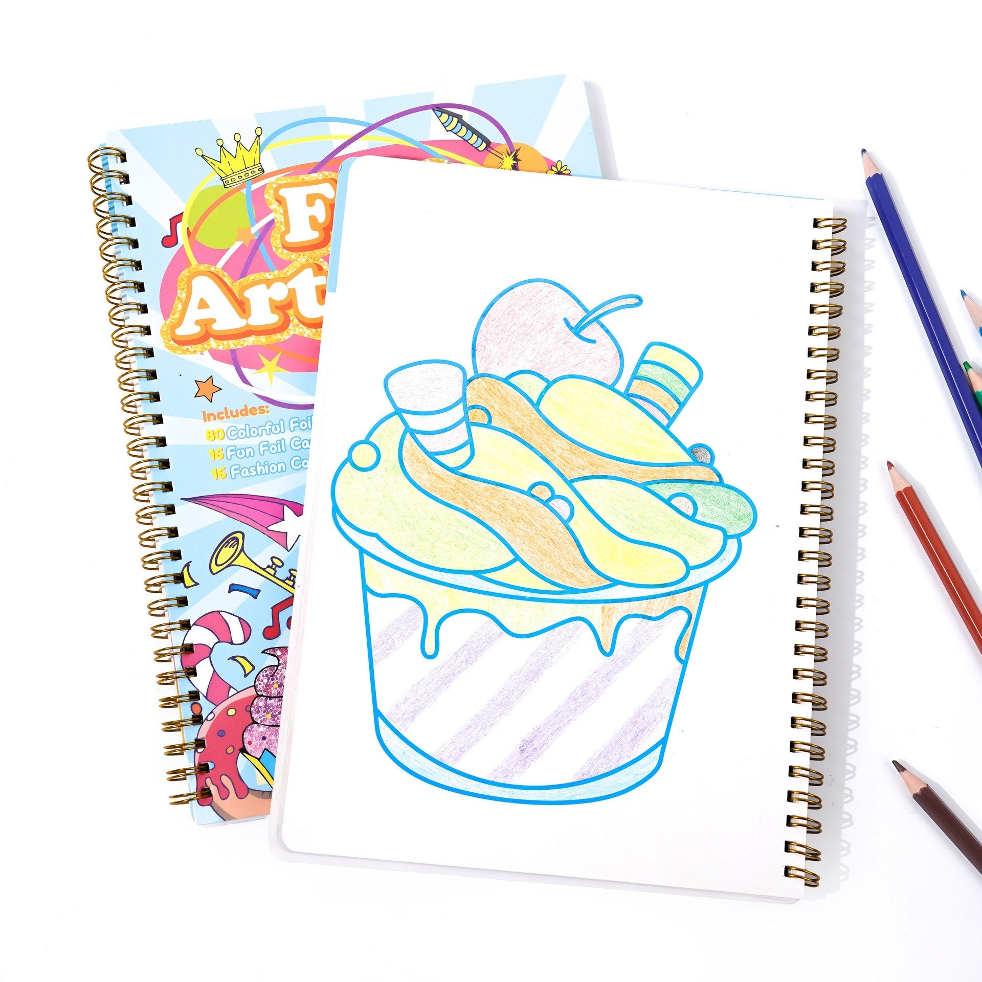 Kit de manualidades de papel de aluminio | Juego creativo con temática de cumpleaños brillante para niños