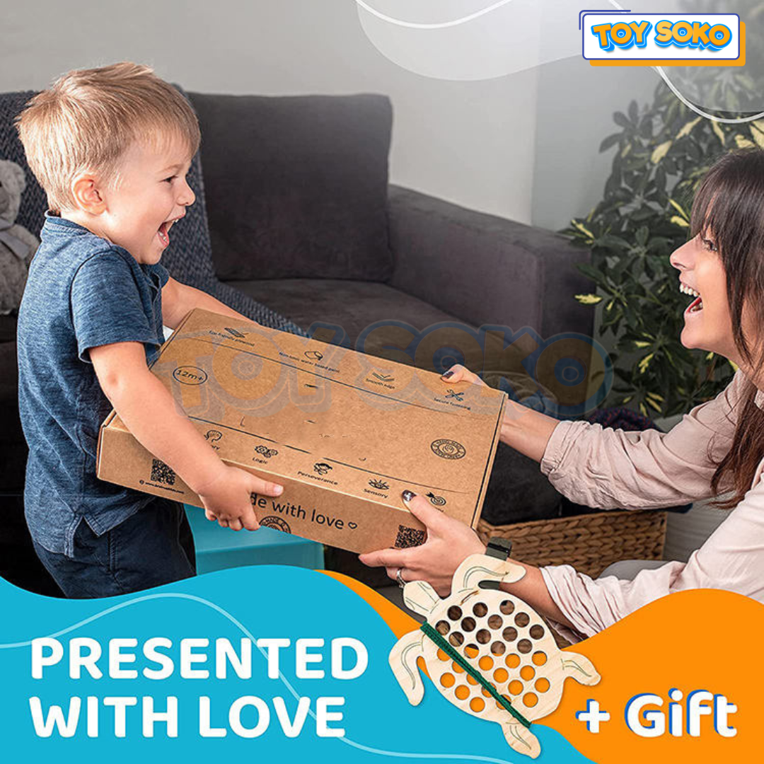 Fidtoy 14-in-1 Sensory Busy Board Wooden Learning Toy