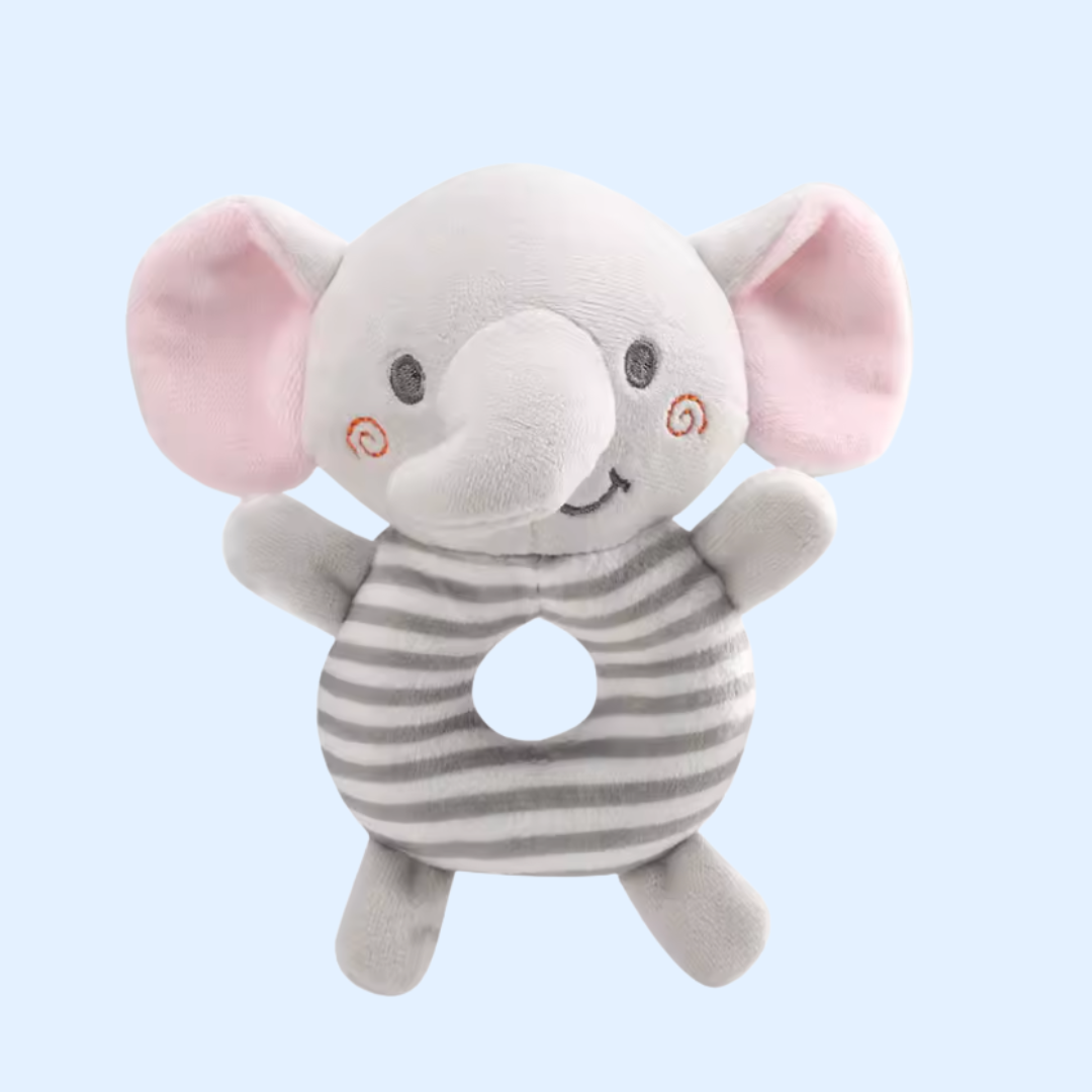 Fidtoy Snuggle & Shake Rattle Friend Plush Baby Toy for Newborn Sensory Play