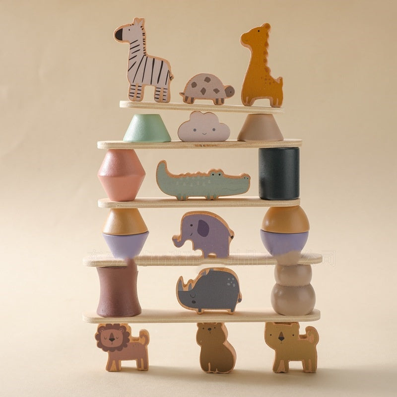 Children's Solid Wood Jenga Early Education Cognitive Toys