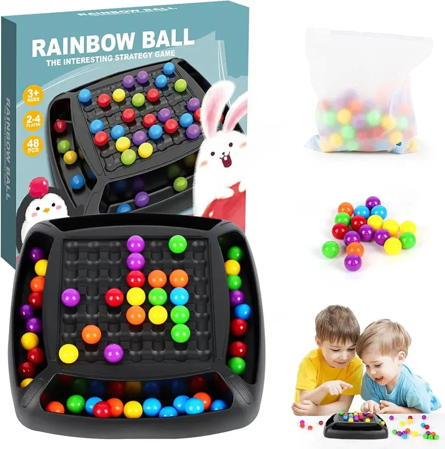 Juego de mesa Fidtoy Rainbow Chessboard Ball para niños y para jugar en familia