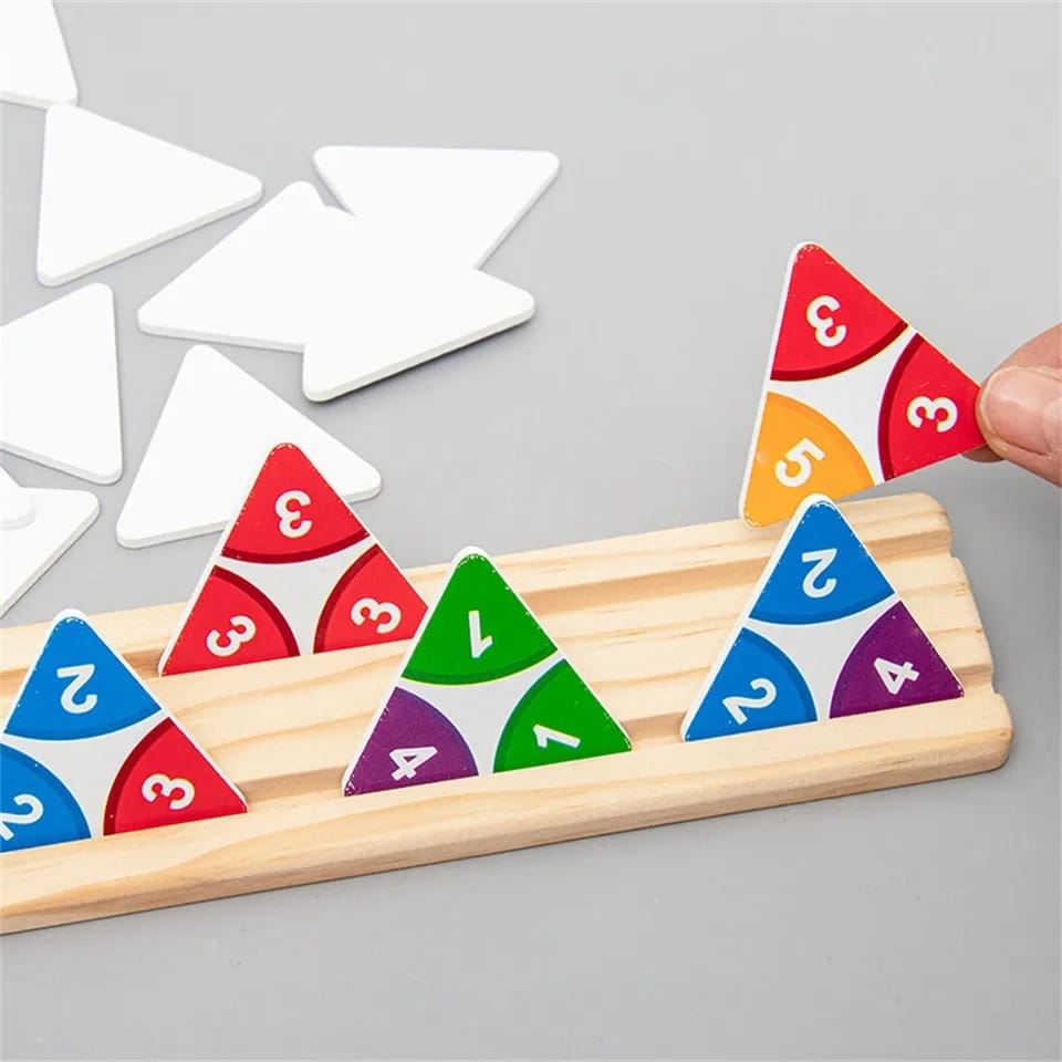 Rompecabezas de madera de números triangulares - 997