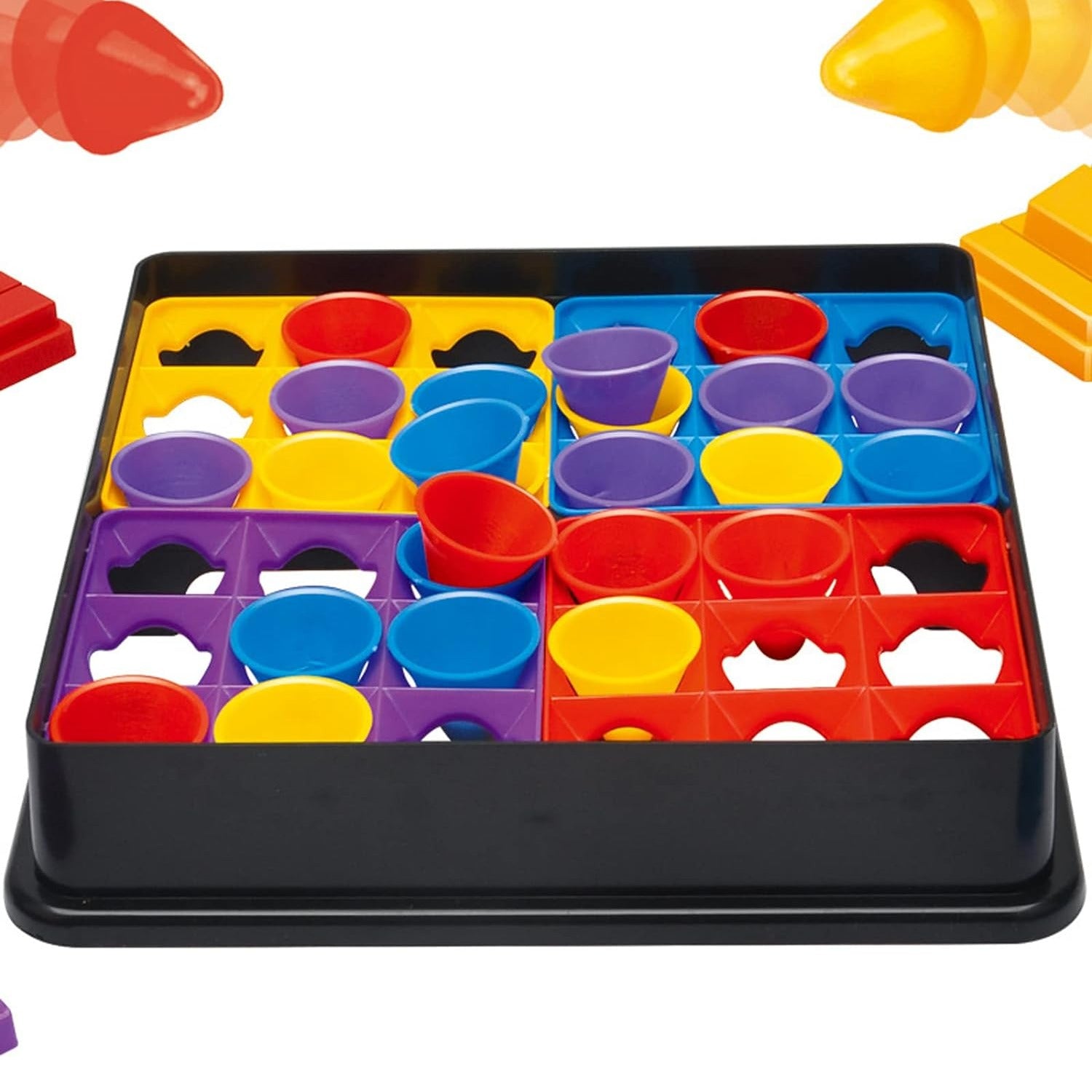 Fidtoy Bouncy Hat Hand Brain Coordination Family Game for Kids – Interactive Tabletop Launcher Game for Hand Eye Coordination, Party Fun & Family Game Night
