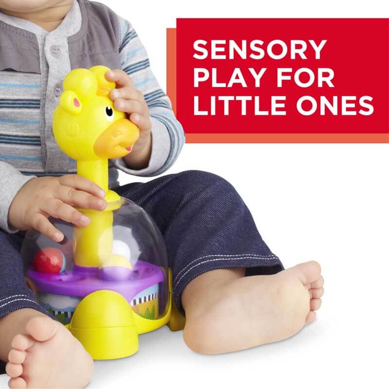 Fidtoy Girafe Tournante et Sauté pour Tout-petits | Coordination Œil-Main Éducative | Jeu Calme & Apprentissage Sensoriel