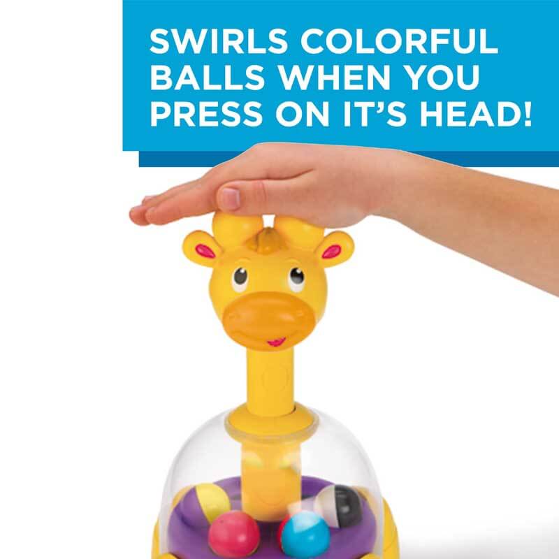 Fidtoy Girafe Tournante et Sauté pour Tout-petits | Coordination Œil-Main Éducative | Jeu Calme & Apprentissage Sensoriel