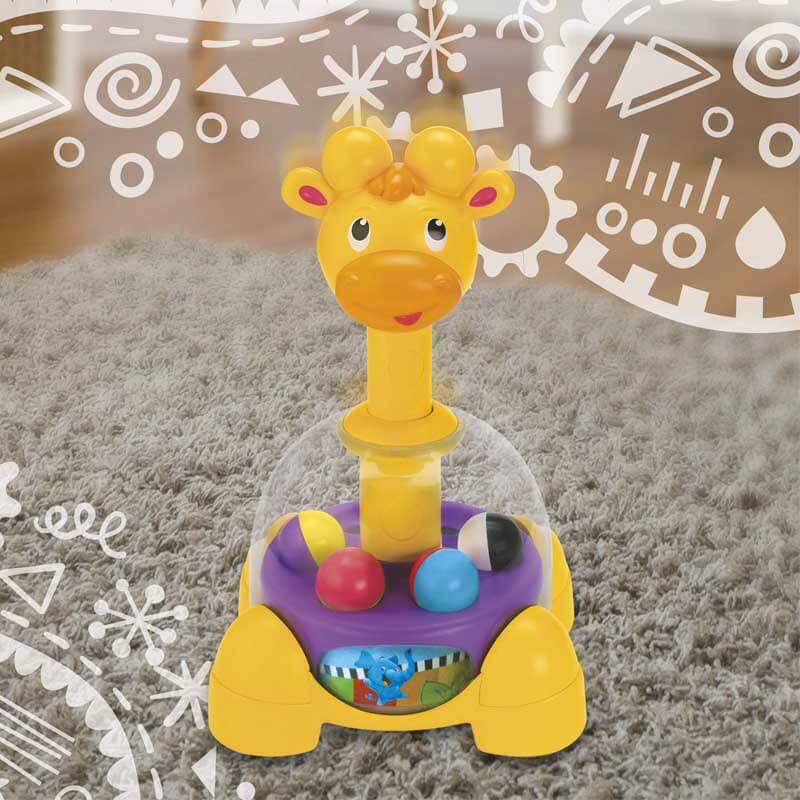 Fidtoy Girafe Tournante et Sauté pour Tout-petits | Coordination Œil-Main Éducative | Jeu Calme & Apprentissage Sensoriel