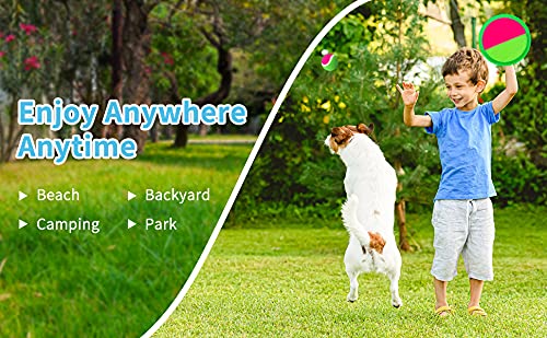 Fidtoy Ensemble de balles de lancer et d'attraper en plein air - Jeu amusant pour toute la famille