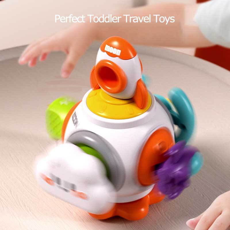Fidtoy Montessori Busy Cube pour les tout-petits de 1 à 3 ans – Jouet sensoriel interactif pour le temps calme, les voyages et l'apprentissage précoce