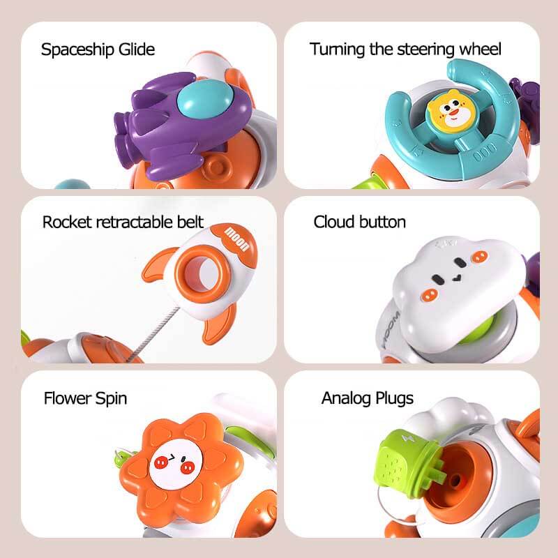 Fidtoy Montessori Busy Cube pour les tout-petits de 1 à 3 ans – Jouet sensoriel interactif pour le temps calme, les voyages et l'apprentissage précoce
