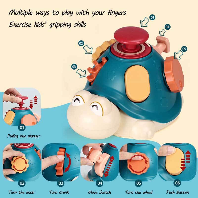 Fidtoy tortue jouet d'exploration des doigts jouet sensoriel motricité fine