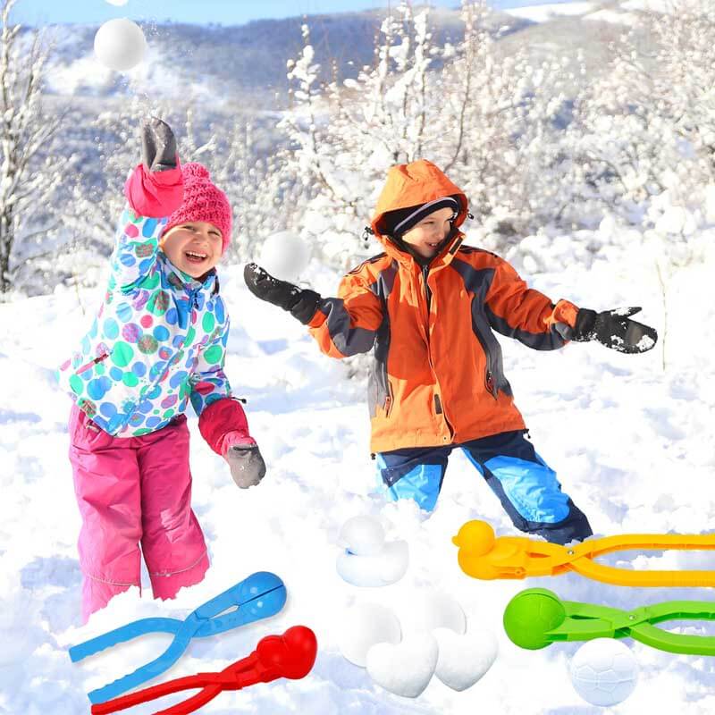 Fidtoy Ensemble Fabricant de Boules de Neige Jouets d'Extérieur Hiver pour Enfants