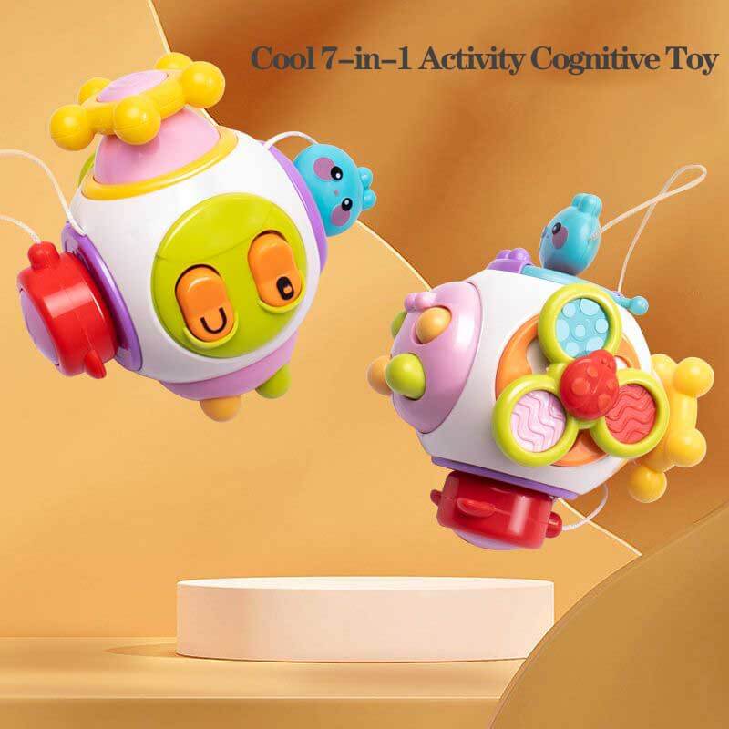 Fidtoy Montessori Busy Cube pour les tout-petits de 1 à 3 ans – Jouet sensoriel interactif pour le temps calme, les voyages et l'apprentissage précoce