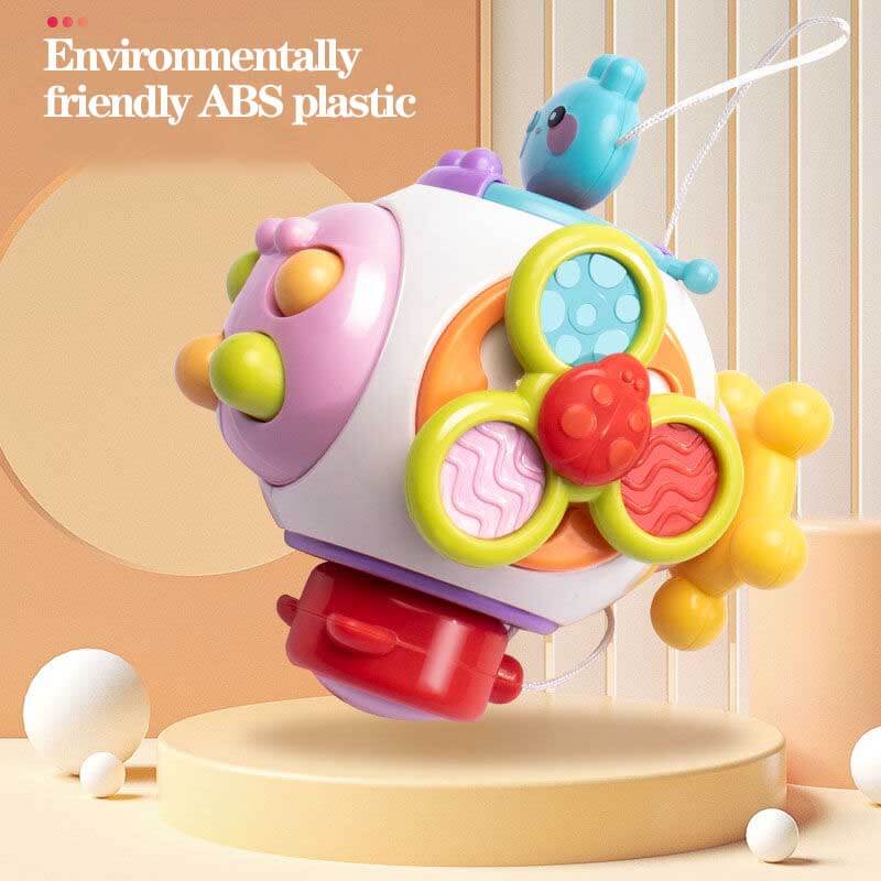 Fidtoy Montessori Busy Cube pour les tout-petits de 1 à 3 ans – Jouet sensoriel interactif pour le temps calme, les voyages et l'apprentissage précoce