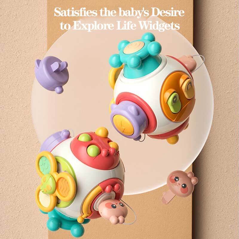 Fidtoy Montessori Busy Cube pour les tout-petits de 1 à 3 ans – Jouet sensoriel interactif pour le temps calme, les voyages et l'apprentissage précoce