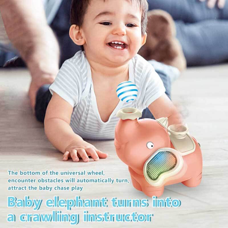 Título del producto: Juguete andador Fidtoy Elefante soplador de bolas para niños pequeños | Juguete interactivo musical con LED