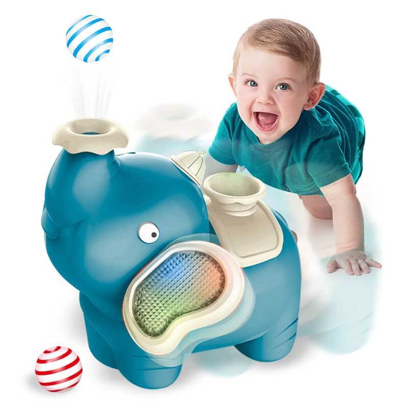 Título del producto: Juguete andador Fidtoy Elefante soplador de bolas para niños pequeños | Juguete interactivo musical con LED