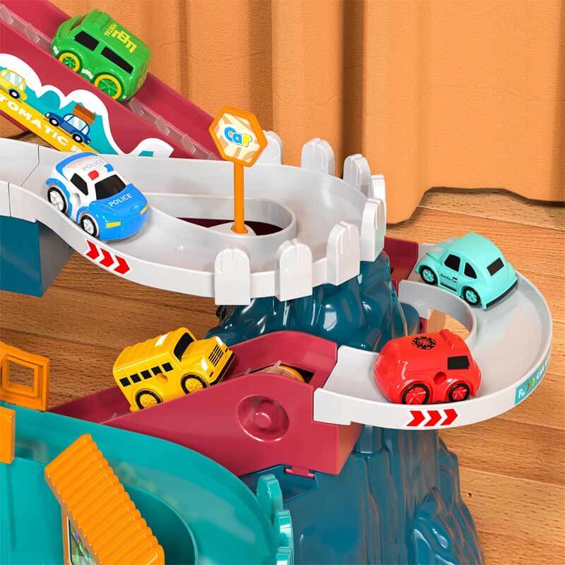 Fidtoy Dinosaur Race Track Toy for Kids Ages 4-8 Creative Racing Set