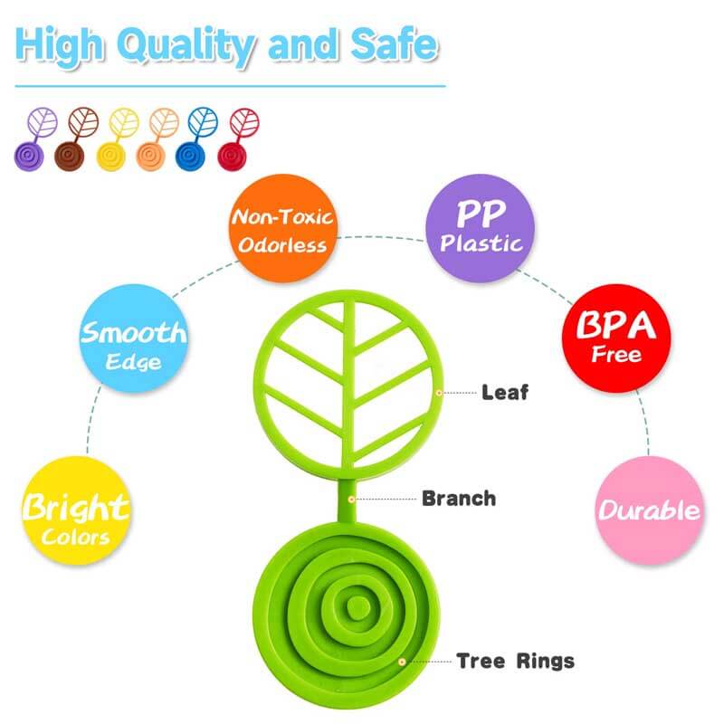 Fidtoy Rainbow Tree Stacking Toy Balance Learning Game for Kids