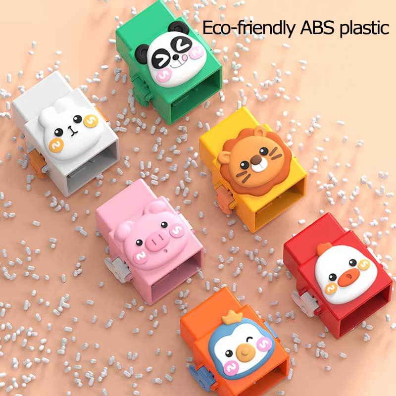 Fidtoy Jouet à empiler animaux pour tout-petits, jouet d'apprentissage interactif pour enfants de 1, 2, 3 ans, motricité fine, développement précoce, reconnaissance des couleurs