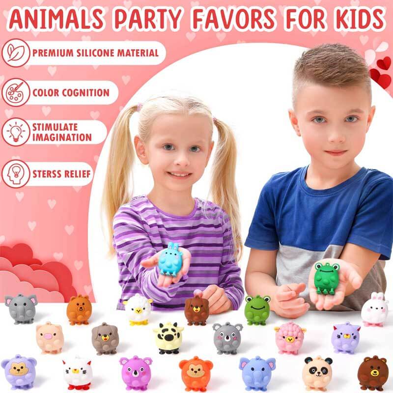 Fidtoy Lot de jouets sensoriels pop-up 3D en forme d'animaux pour enfants de 4 à 8 ans – Jouets sensoriels interactifs à ventouse pour le bain, l'école et les voyages