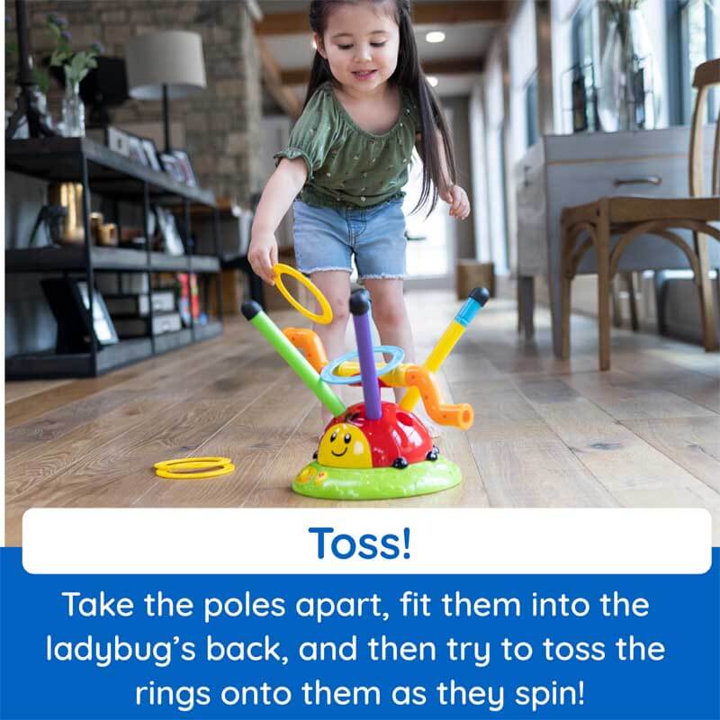 Ladybug 2-in-1 Jumping Toss ToyFidtoy Musical Jump and Toss Ladyfly Fun Toy – 2-in-1 Indoor & Outdoor Active Play for Kids 5-7