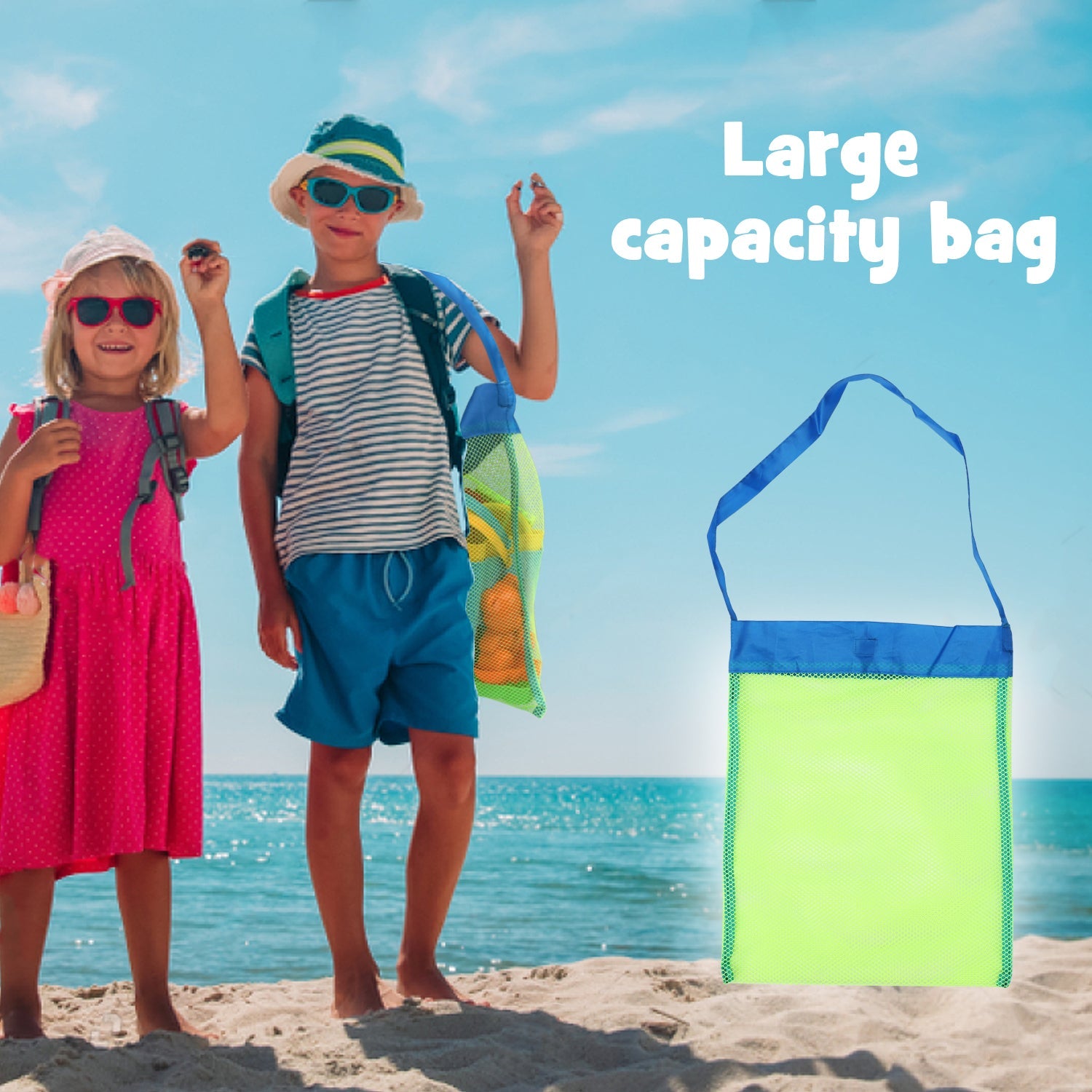 Ensemble de jouets de plage Fidtoy pour enfants de 3 à 10 ans avec seaux et moules