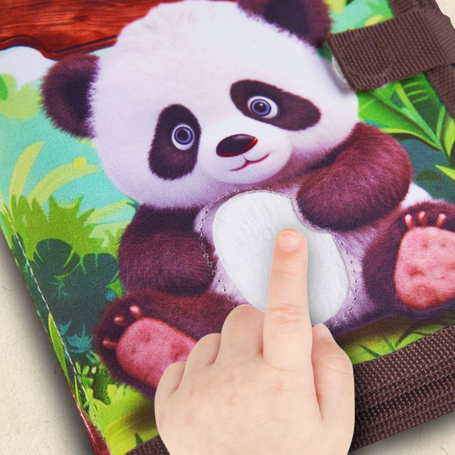 Fidtoy Wild Animals Tactile Touch and Feel Book for Toddlers | Cloth Sensory Quiet Book, Animal Recognition, Texture Exploration, Vocabulary, Tummy Time & Bedtime Reading Toy Age 2+