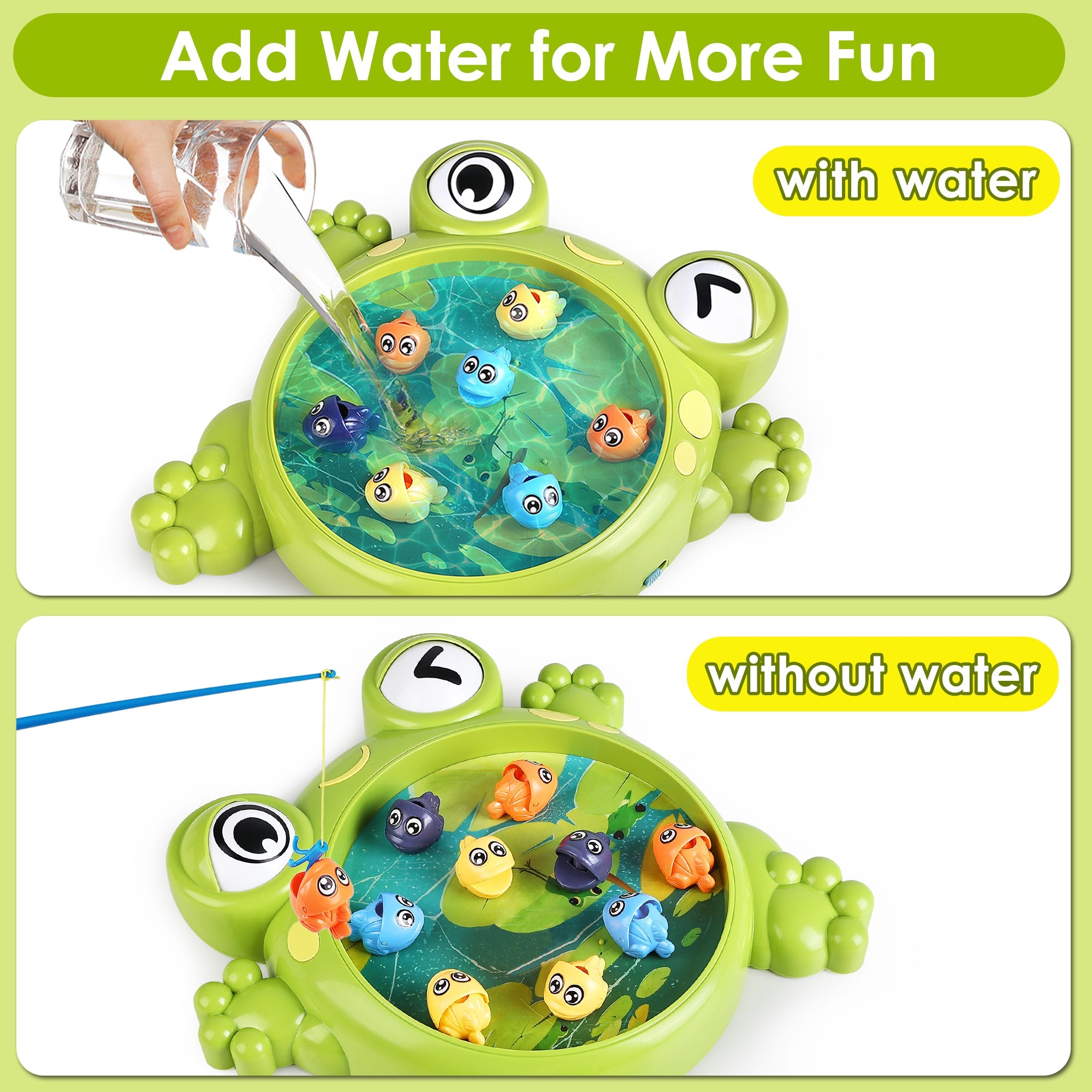 Fidtoy Frog Fishing Game Toy for Kids Age 3+