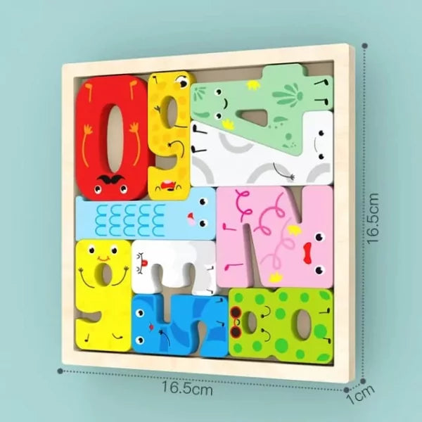 Planche de puzzle 3D Fidtoy à assembler, motif aléatoire, planche de puzzle en bois d'animaux de la ferme, jouet d'apprentissage de la motricité fine et de l'association des chiffres pour enfants