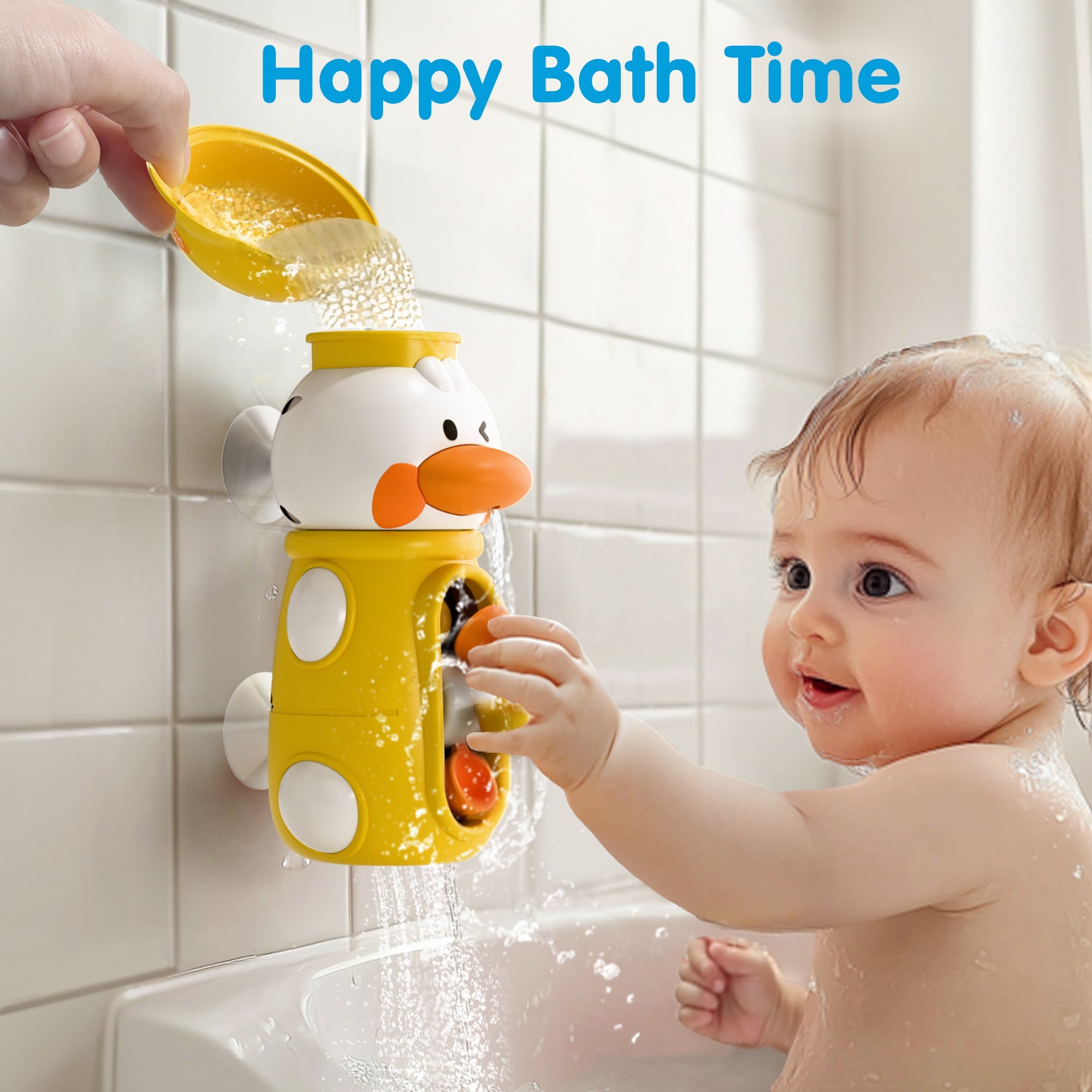 Juego de juguetes de baño Fidtoy Duck con girador de agua