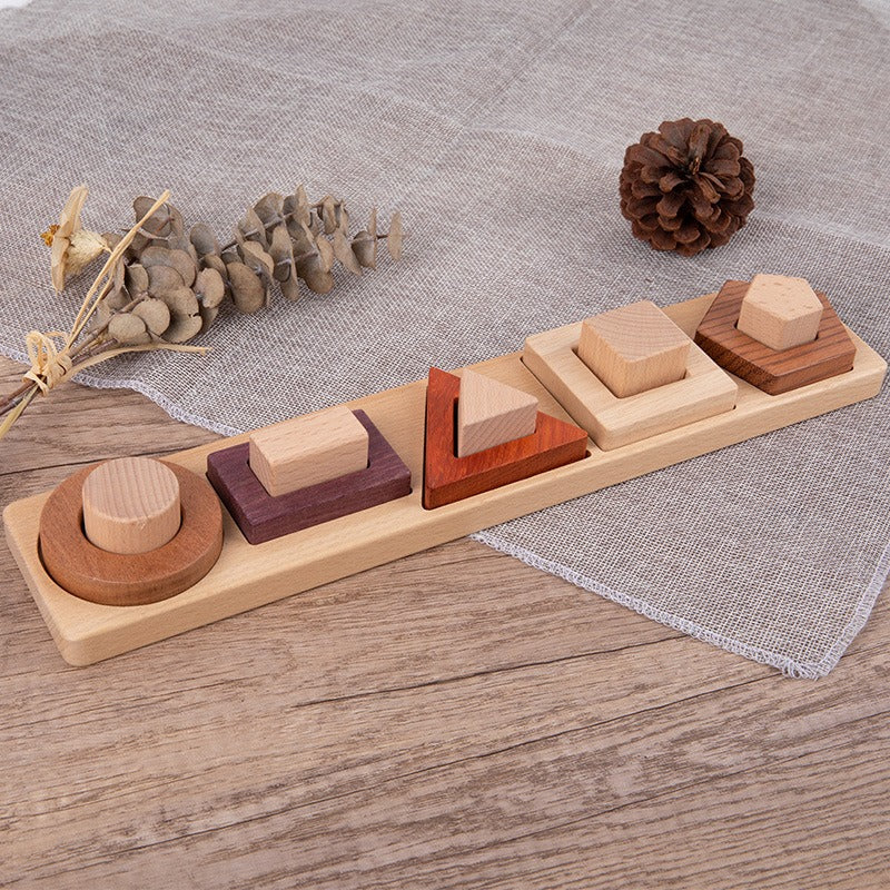 Juego de Juguetes Educativos de Madera Natural Premium