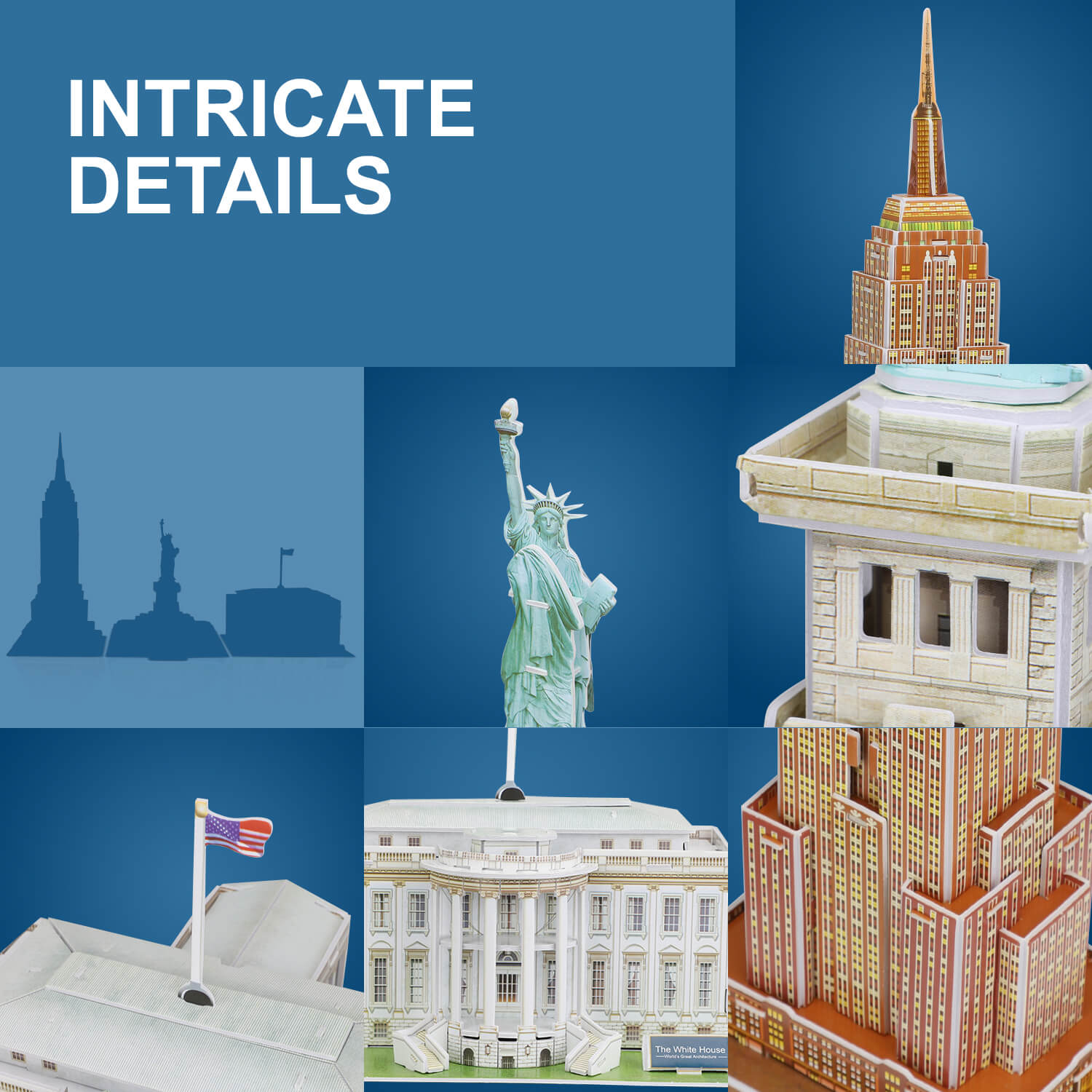 Ensemble de puzzles 3D de monuments Fidtoy pour enfants et adultes