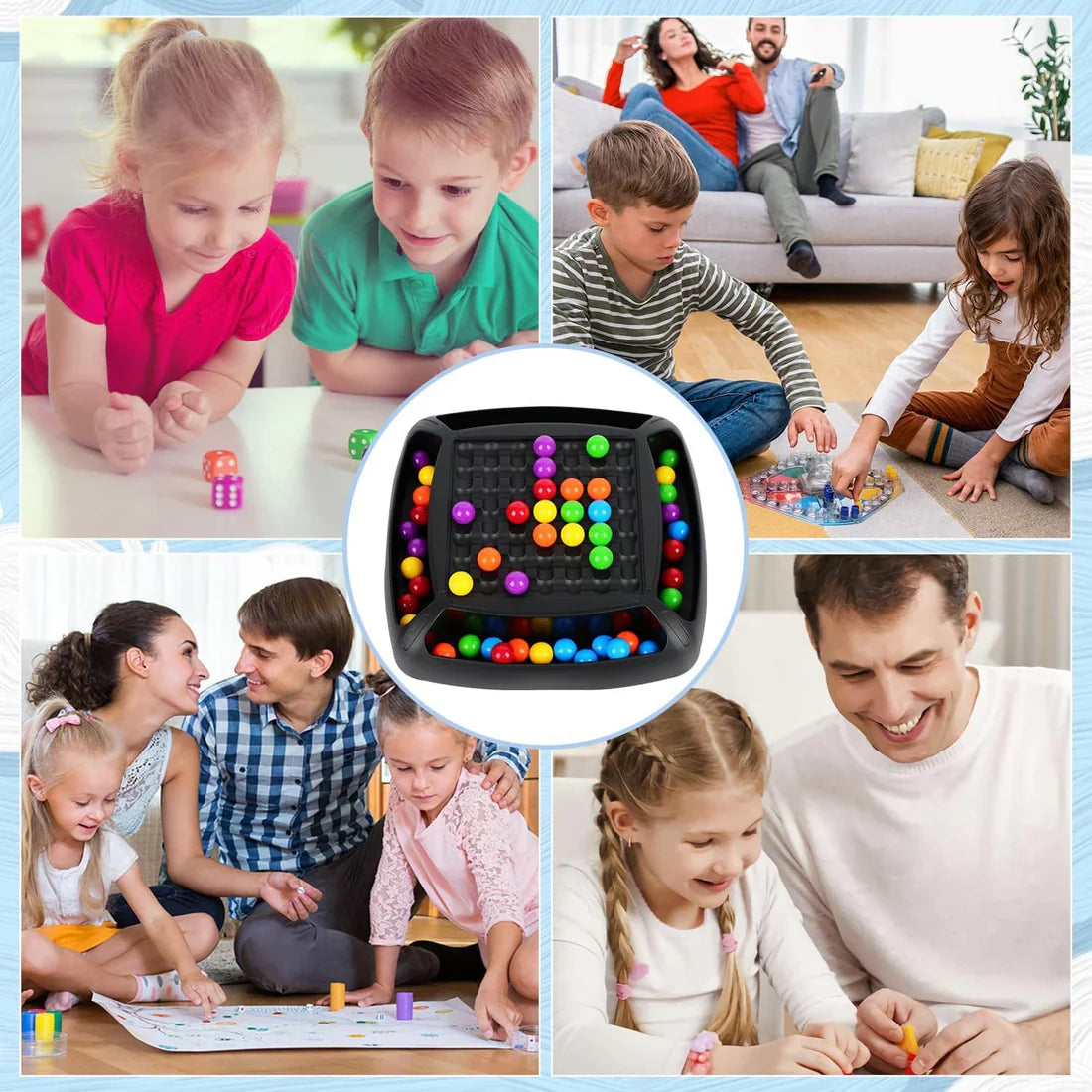 Juego de mesa Fidtoy Rainbow Chessboard Ball para niños y para jugar en familia