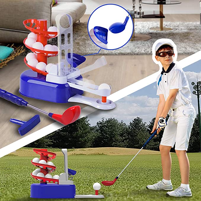 Set de entrenamiento de golf Fidtoy para niños con entrenador de bola a tee