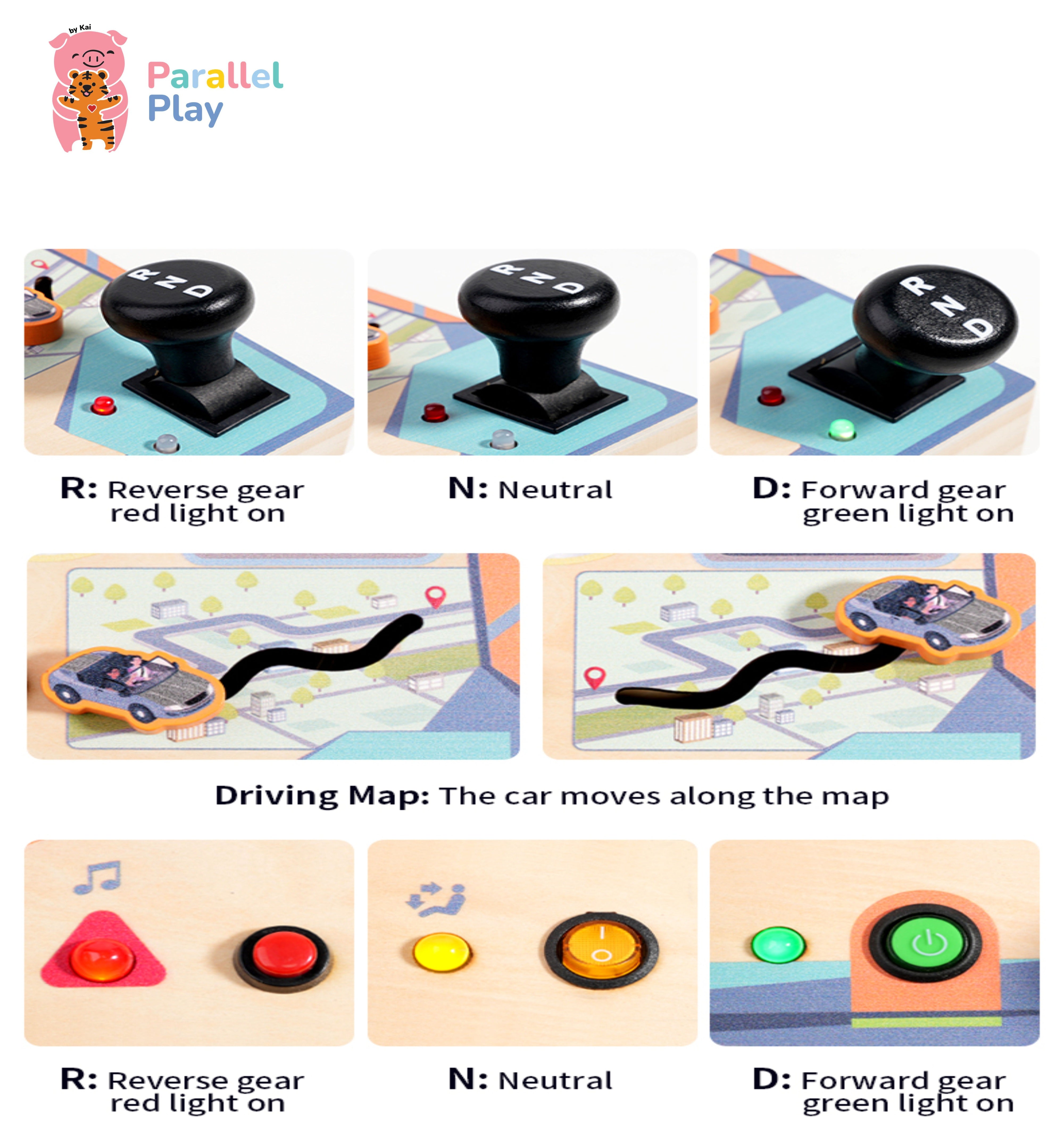Tablero de Volante de Madera Pequeño Conductor