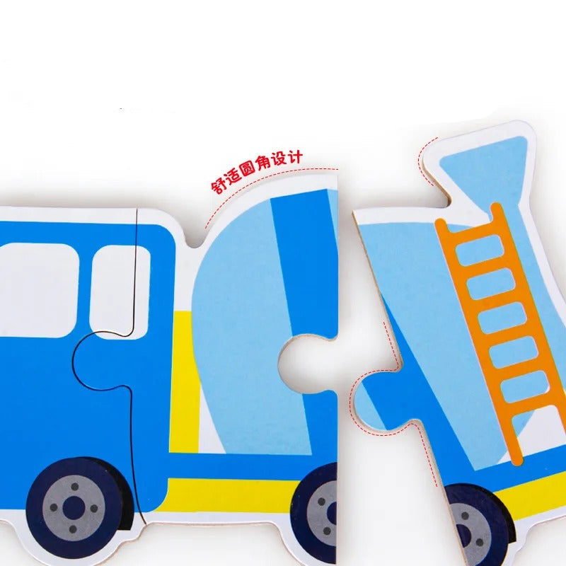 Rompecabezas 6 en 1 con caja metálica de transporte con números - 523