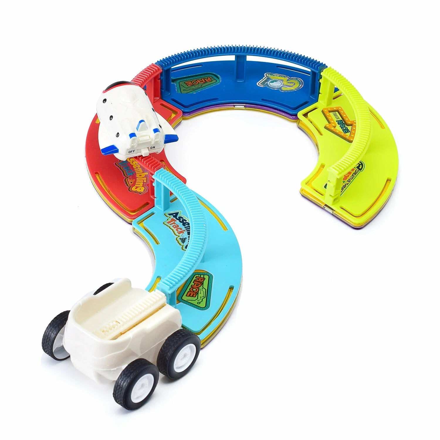 Fidtoy Space Magnetic Track Puzzle Orbit for Kids STEM Learning Maze Building Toy Interactive Ball Run Educational Puzzle Set Age 2-6