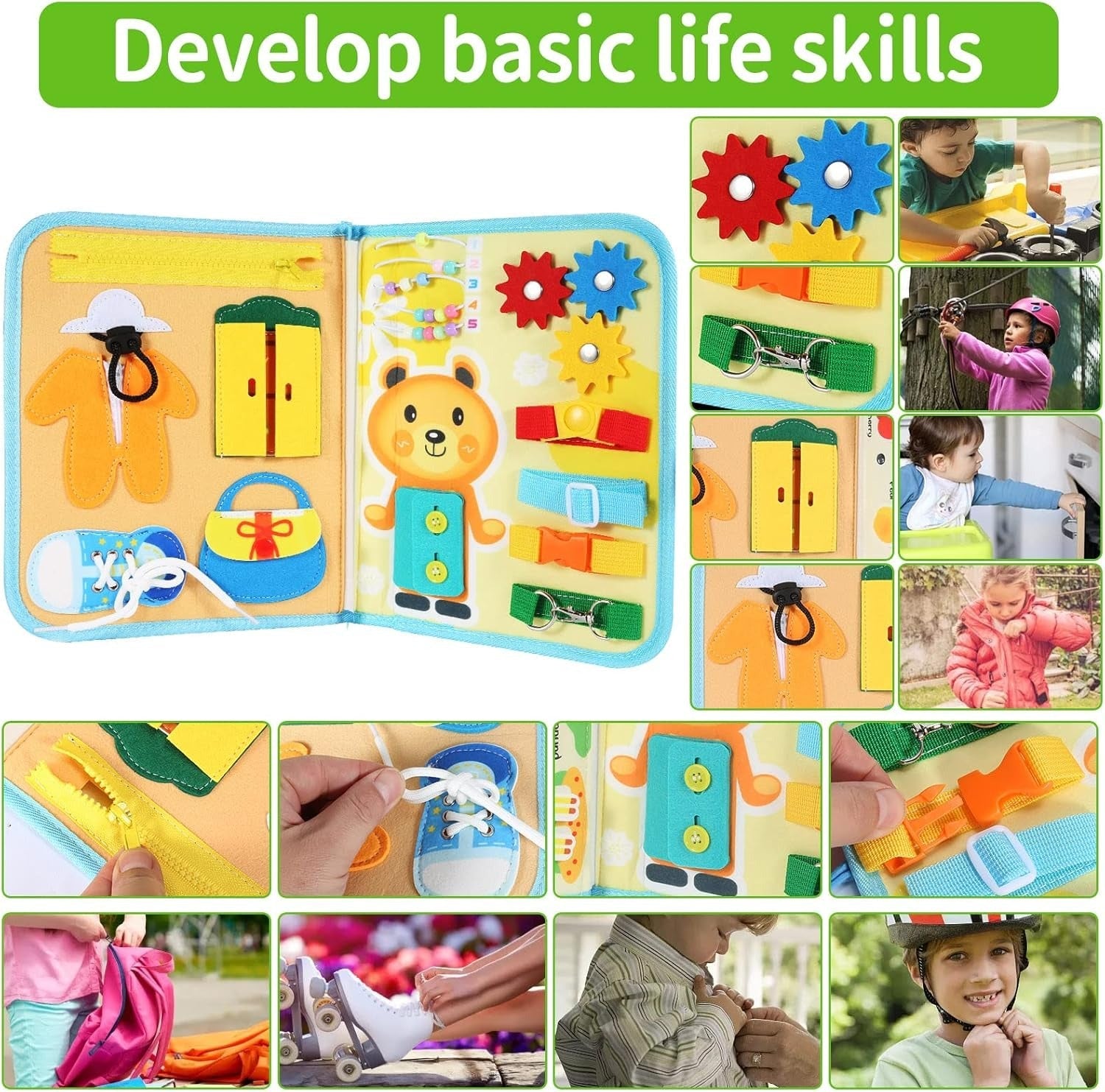 Libro de actividades sensoriales para niños pequeños - 10 páginas