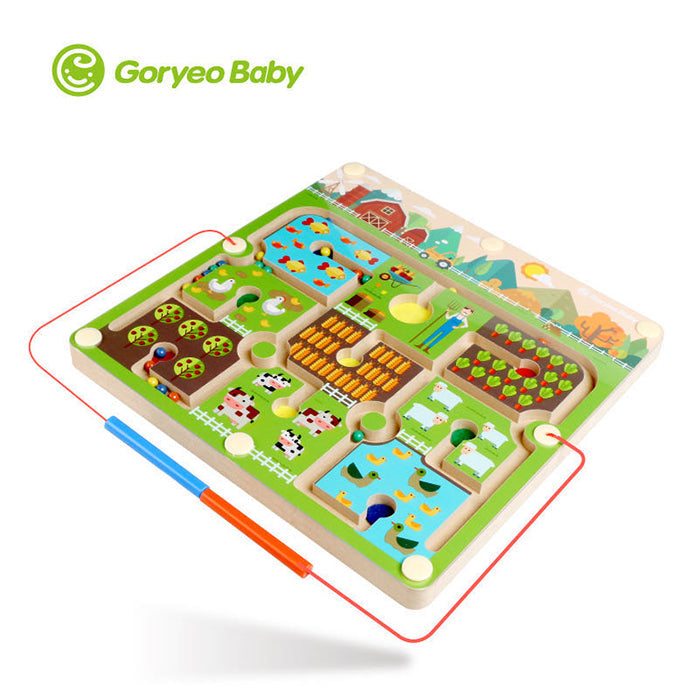 Tablero magnético de granja laberinto coreano Goryeo Baby - Juguetes de motricidad fina para niños