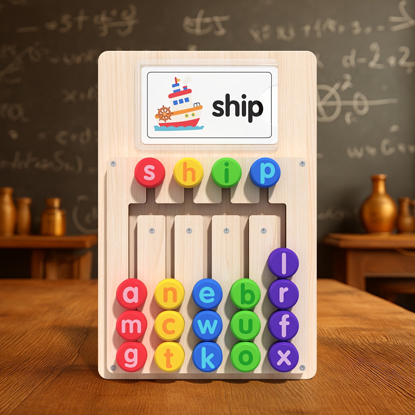 Tableau d'apprentissage de l'alphabet Fidtoy pour les tout-petits, jouet interactif d'épellation de lettres et de mots