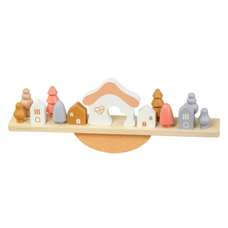 Wooden House and Trees Balance Game- The best fine motor game