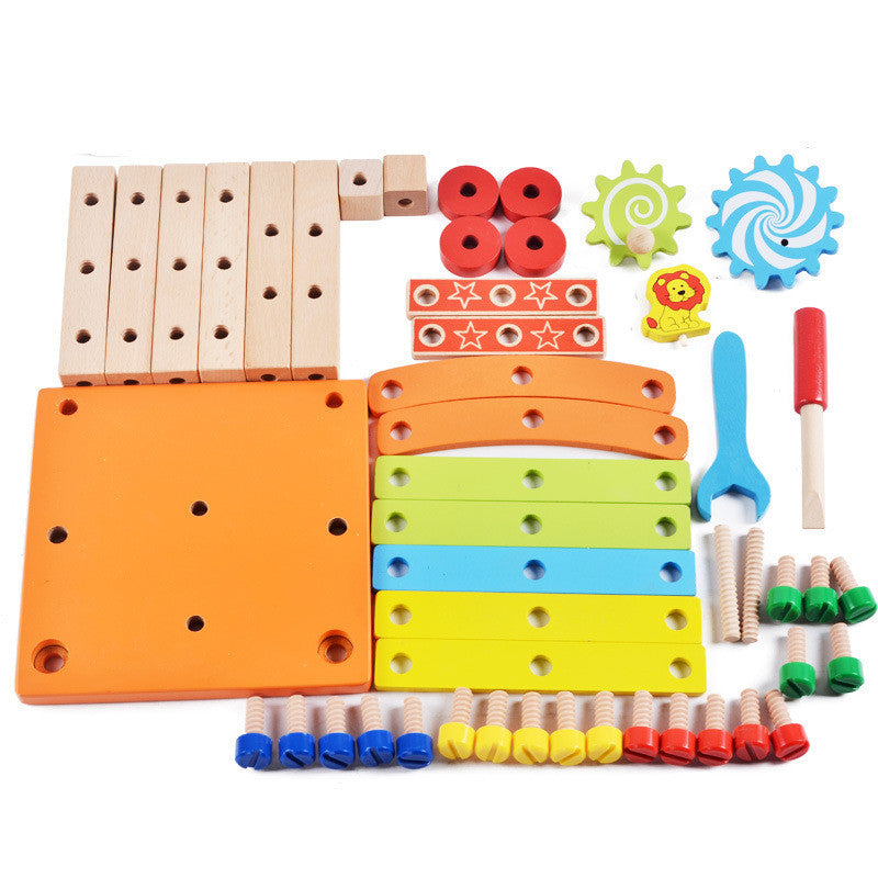 Fidtoy Wooden Chair Building Set Montessori Construction Toy